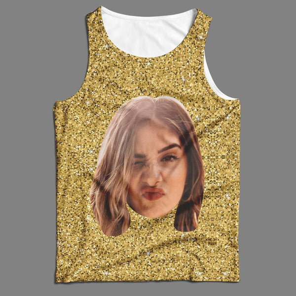 Custom Face Tank Top Golden Light