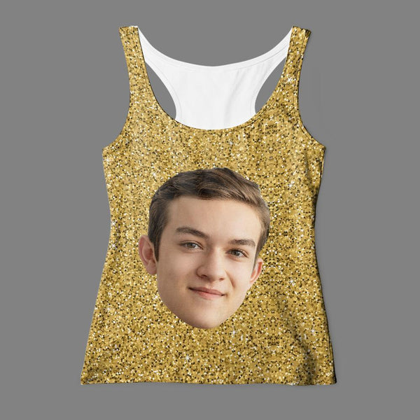 Custom Face Tank Top Golden Light