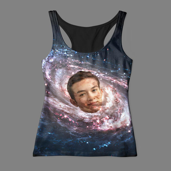 Custom Face Tank Top Galaxy