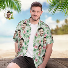 Custom Face Hawaiian Shirt Personalised Men's Photo Tropical Aloha Shirt Vacation Party Gift - MyFacepajamas