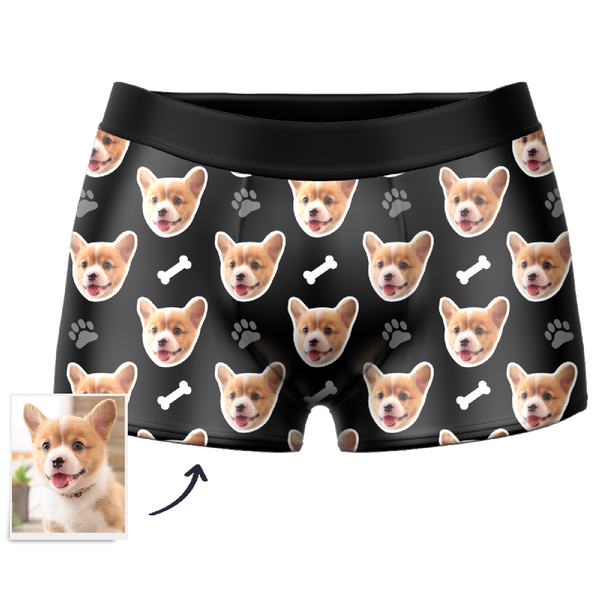 Custom Dog Boxer Shorts - Santa Socks