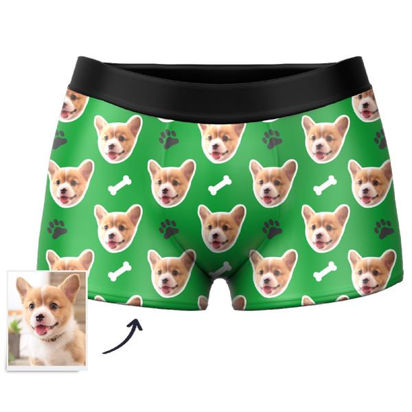 Custom Dog Boxer Shorts - Santa Socks