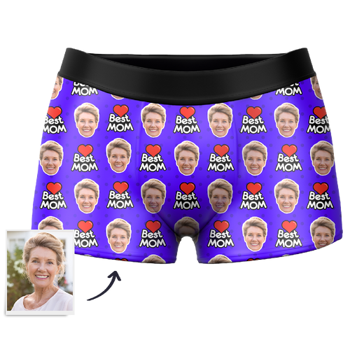 Best Mom Custom Face Boxer Shorts