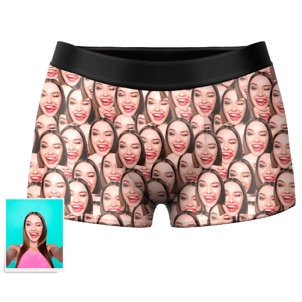 Men's Custom Face Mash Boxer Shorts