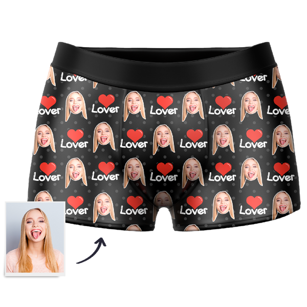 Men's Custom Face Colorful Boxer-Lover