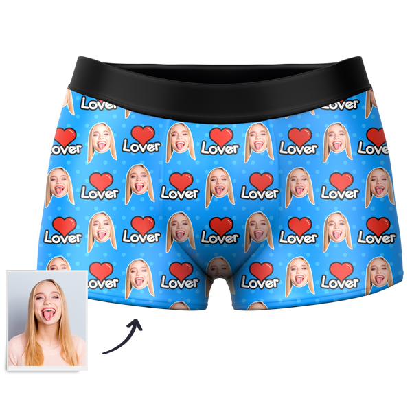 Men's Custom Face Colorful Boxer-Lover