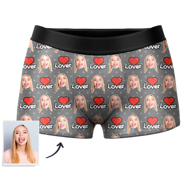 Men's Custom Face Colorful Boxer-Lover