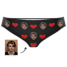 Couple Women's Custom Face Heart Panties