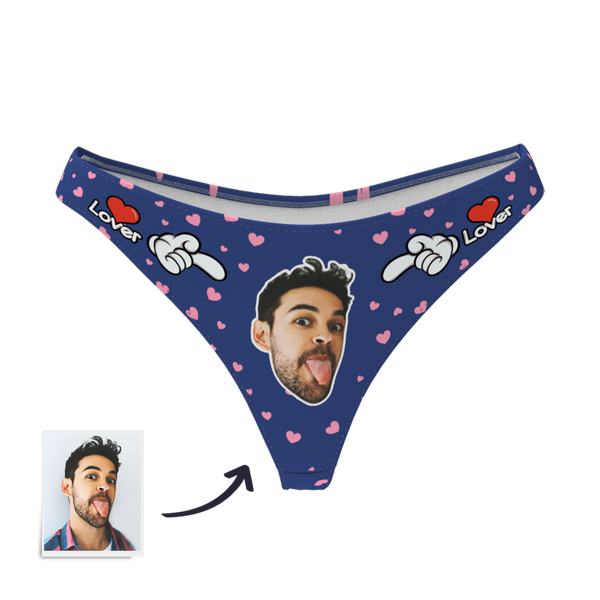 3D Preview LOVER - WOMEN'S CUSTOM FACE THONG PANTY