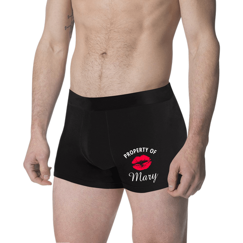 Men's Custom Property of Yours Boxer Shorts - Kiss