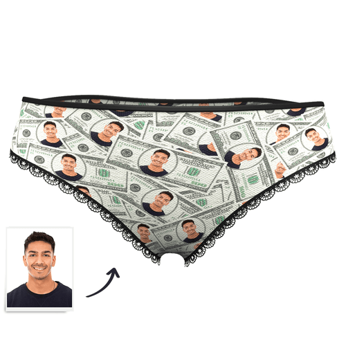 Women's Custom Face Womens Panties Money