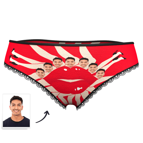 Women's Custom Face Womens Panties Red Sexy Lip