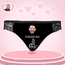 Custom Women Lace Panty Face Sexy Panties Women's Underwear - Finger Me