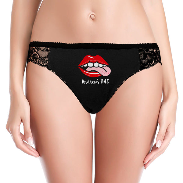 Custom Name Women Lace Panty Licky Sexy Panties Women's Underwear - XXX's BAE