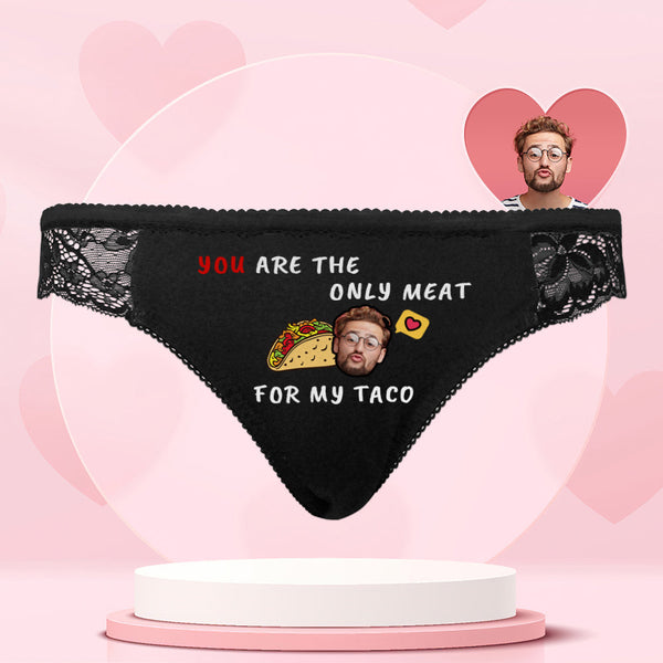 Custom Photo Women Lace Panty Sexy Panties Women's Underwear - Food