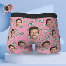 Custom Face Boxer Briefs Personalised Men's Boxer Shorts Gift For Men - Money