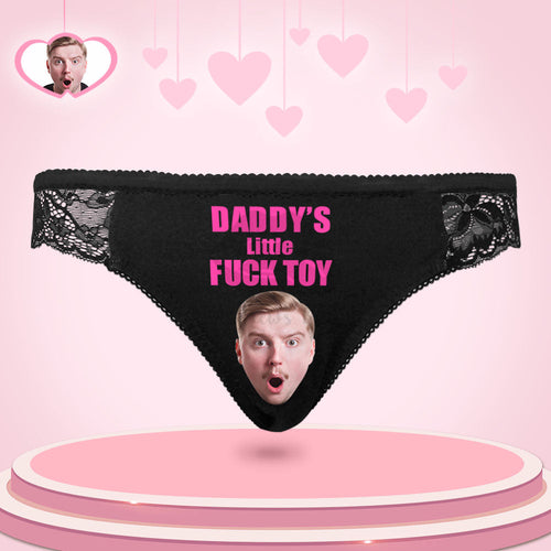 Custom Women Lace Panty Face Sexy Panties Women's Underwear - Daddy's Little Fuck Toy