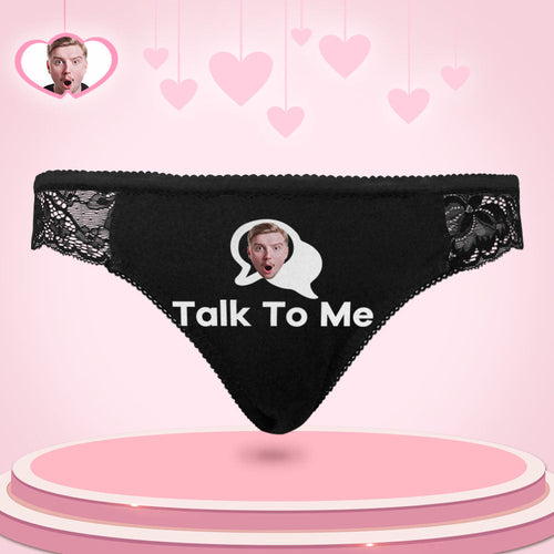 Custom Women Lace Panty Face Sexy Panties Women's Underwear - Talk To Me