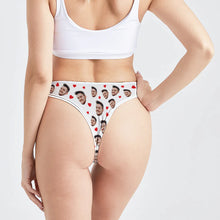 Custom Face Thong Personalised Women's Heart Panties With Photo Orgasm Donor