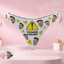 Custom Face Thong Personalised Women's Panties With Photo Choking Hazard