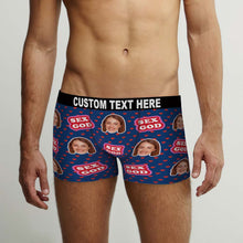 Custom Face Boxers Briefs Personalised Men's Shorts With Photo - Sex God - MyFaceBoxer