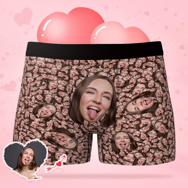 Men's Custom Mash Face Boxers Valentine's Gift