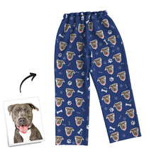 Custom Dog Photo Long Sleeve Pajamas, Nightwear, Sleepwear - Bone