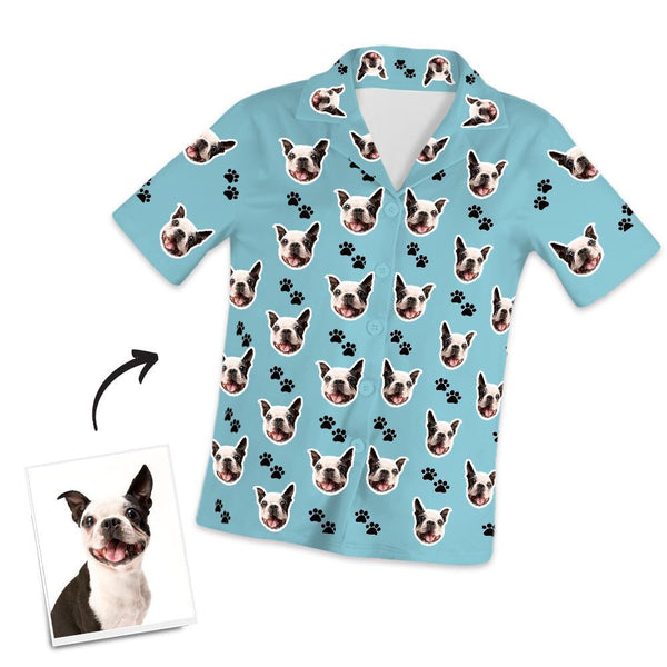 Custom Dog Photo Short Pajama Pants, Nightwear, Sleepwear