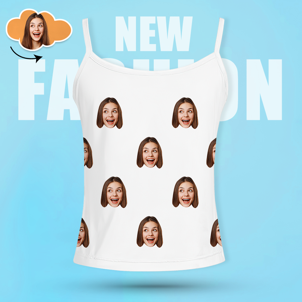 Custom Face Camisole Women Tank Top Multiple Color Options