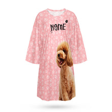 Custom Photo And Name Nightdress Personalised Women's Oversized Nightshirt Footprint Gifts For Her - MyFacepajamas