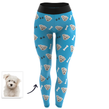 Custom Pet Dog Face Personalized Leggings - Custom Yoga Pants