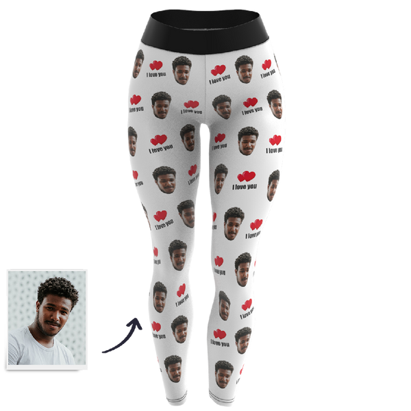 Custom Face Leggings - I Love You