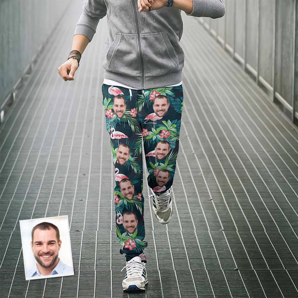 Custom Face Sweatpants Personalised Hawaii Design Unisex Joggers - Gift for Lover