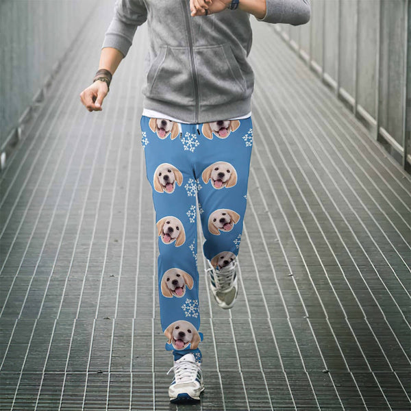 Custom Dog Face Christmas Sweatpants Unisex Joggers