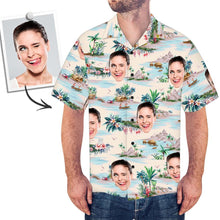 Custom Face Shirt Men's Hawaiian Shirt Sea View