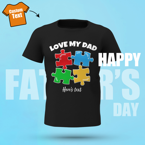 Custom Name Shirt Puzzle T-shirt Best Gifts For Dad Men's Cotton T-shirt