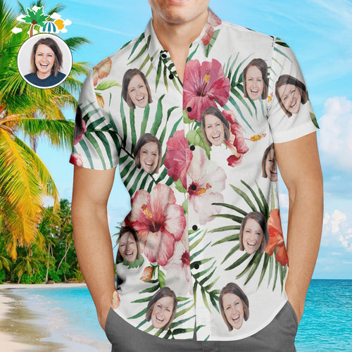 Custom Hawaiian Shirts Summer Flowers Online Preview Personalized Aloha Beach Shirt For Men