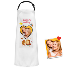 Custom Kitchen Apron With Your Photo Mother's Day Gifts - Mummy's Cooking