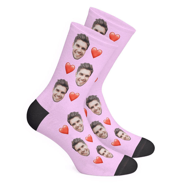 Custom Photo Love Face Socks - Unisex