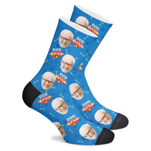 Custom Dog Dad Photo Socks - Unisex