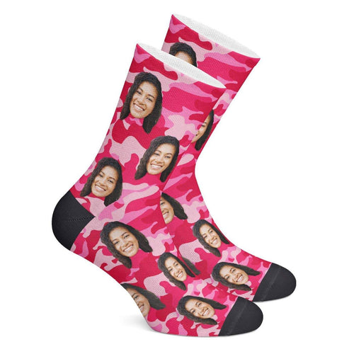 Custom Camo Socks (Pink) - Unisex