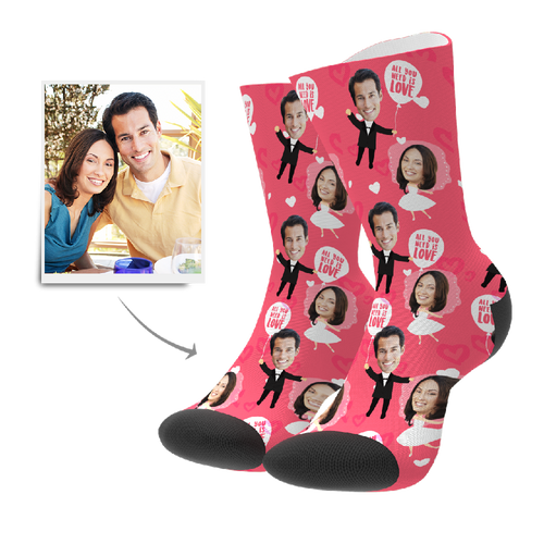 Custom Wedding Anniversary Socks - Unisex