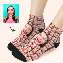 Custom Girlfriend Smile Face Ankle Socks - Unisex