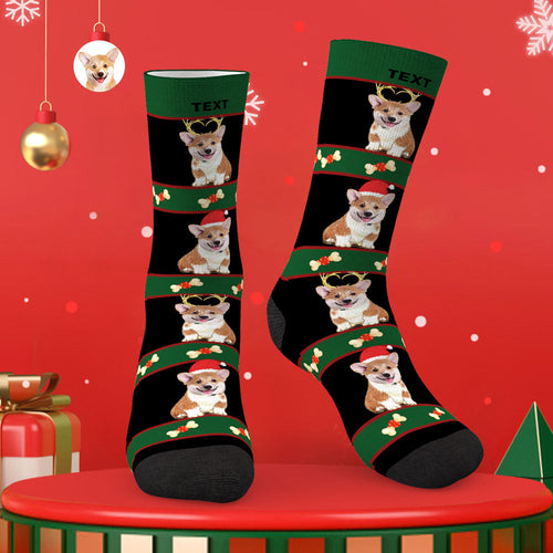 Custom Photo Socks Personalised Pet's Photo Socks Christmas Gift For Pet's Lover