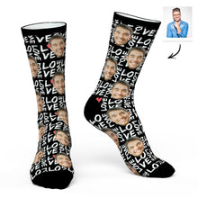 Custom Face Socks Personalized Photo Socks Black Love