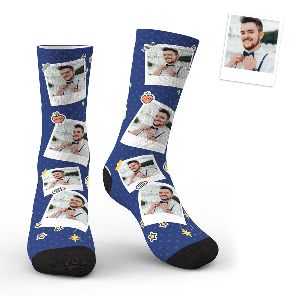 3D Preview Personalised Sticky Note Mark Custom Photo Socks