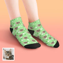 Custom Low Cut Ankle Face Socks Cat