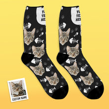 Custom Cat Photo Socks - Unisex