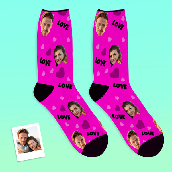 Custom Love And Face On Socks