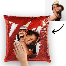 Custom Funny Woman Photo Reversible Magic Sequin Cushion Pillow 15.75inch*15.75inch